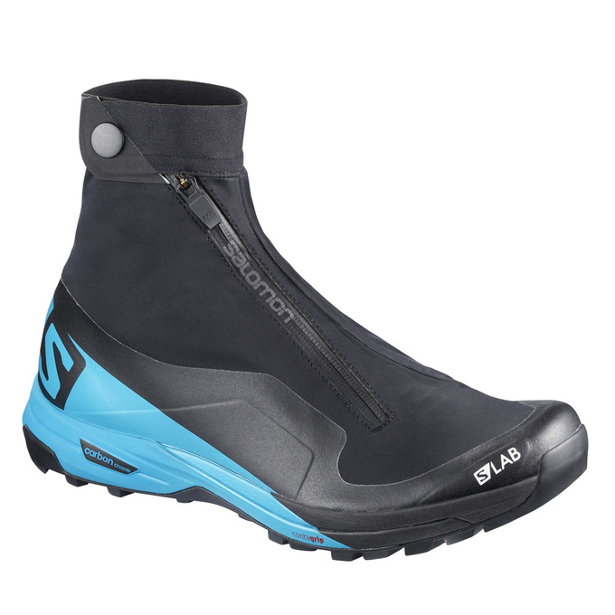 Salomon Israel S/LAB XA ALPINE 2 - Womens Trail Running Shoes - Black/Blue (PGVU-96183)